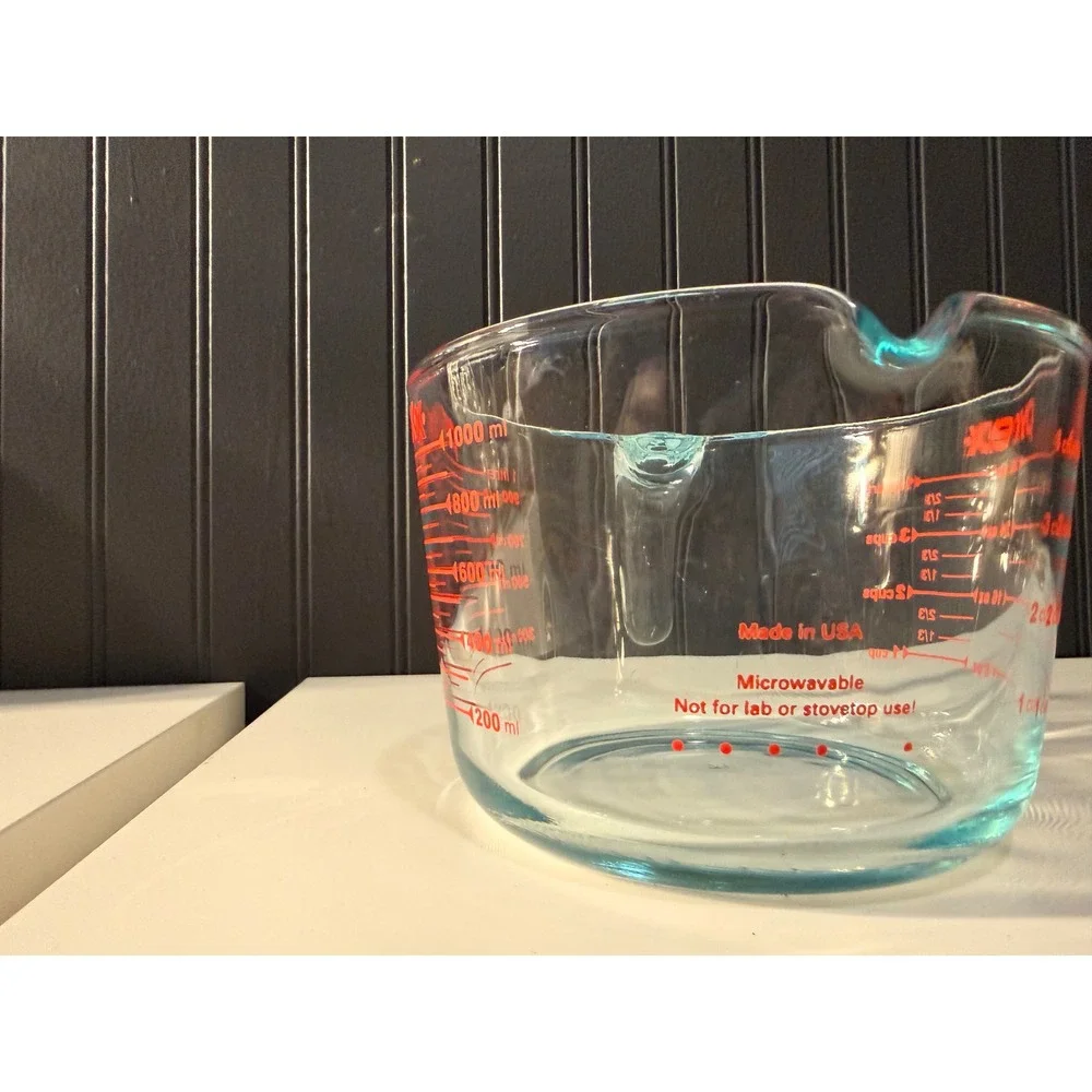 pyrex glass cup